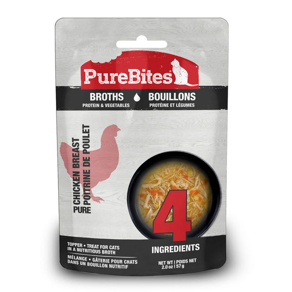 PureBites Cat Broths Chicken & Vegetables 57g