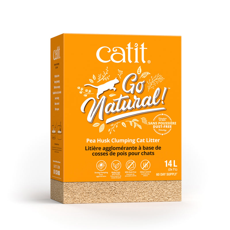 Catit Go Natural! - Pea Husk Clumping Cat Litter - 14 L box
