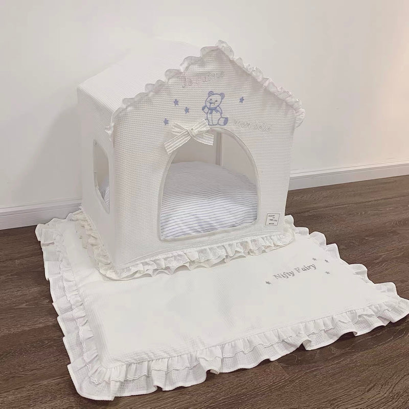Minan  - White bear house - Pet bed