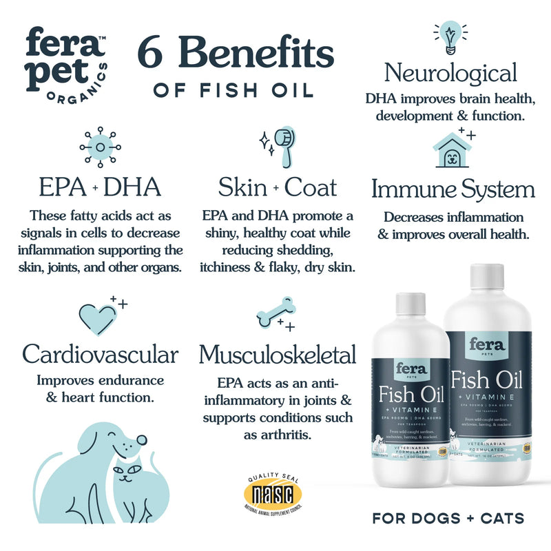 Fera - Fish Oil for Small Dogs & Cats - 8oz
