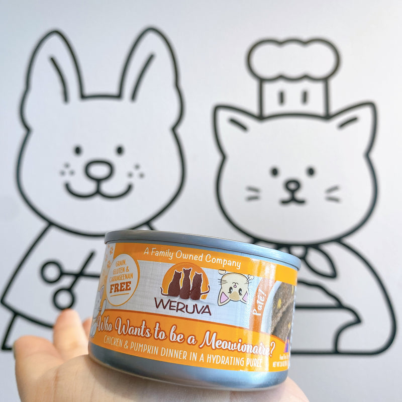 Weruva - Who wants to be a Meowionaire? Chicken & Pumpkin Dinner (3.0 oz Can)