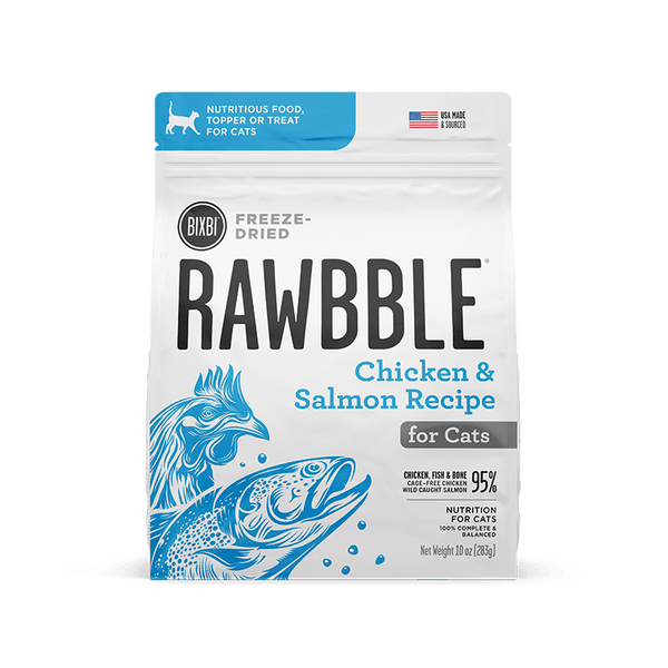 RAWBBLE - FREEZE DRIED CAT FOOD - CHICKEN & SALMON RECIPER