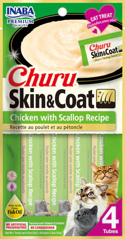 Inaba - Churu Skin & Coat Chicken with Scallop