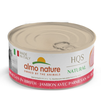 Almo Nature - Natural Made in Italy Ham w/Parmesan in Broth Cat Can 70g