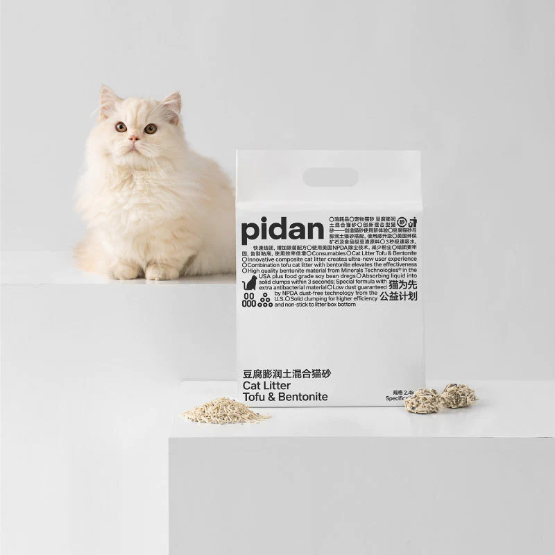 pidan - Cat Litter Tofu & Bentonite, 2.4 kg per Bag