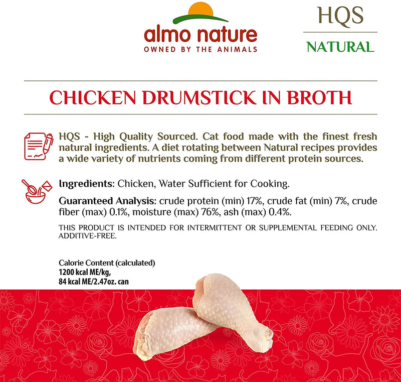 Almo Nature - HQS Natural - Chicken Drumstick in Broth Cat Can