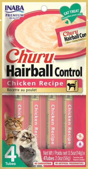 Inaba Cat Churu - Hairball - Chicken Flavour