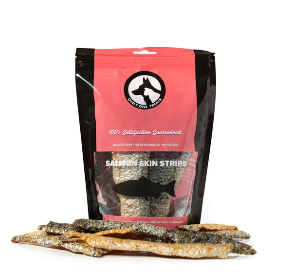 Only One Treats - Wild Pacific Salmon Skin Strips 85g